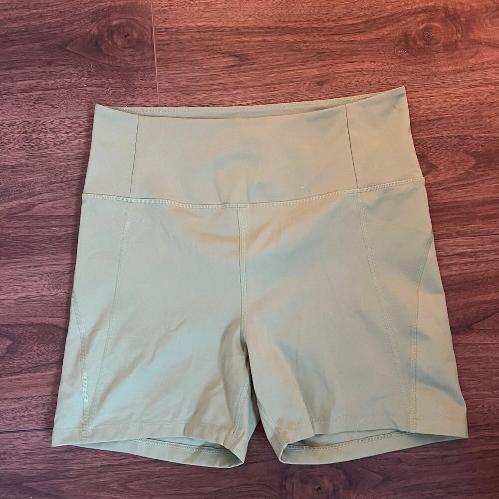 girlfriend collective Green Bike Shorts